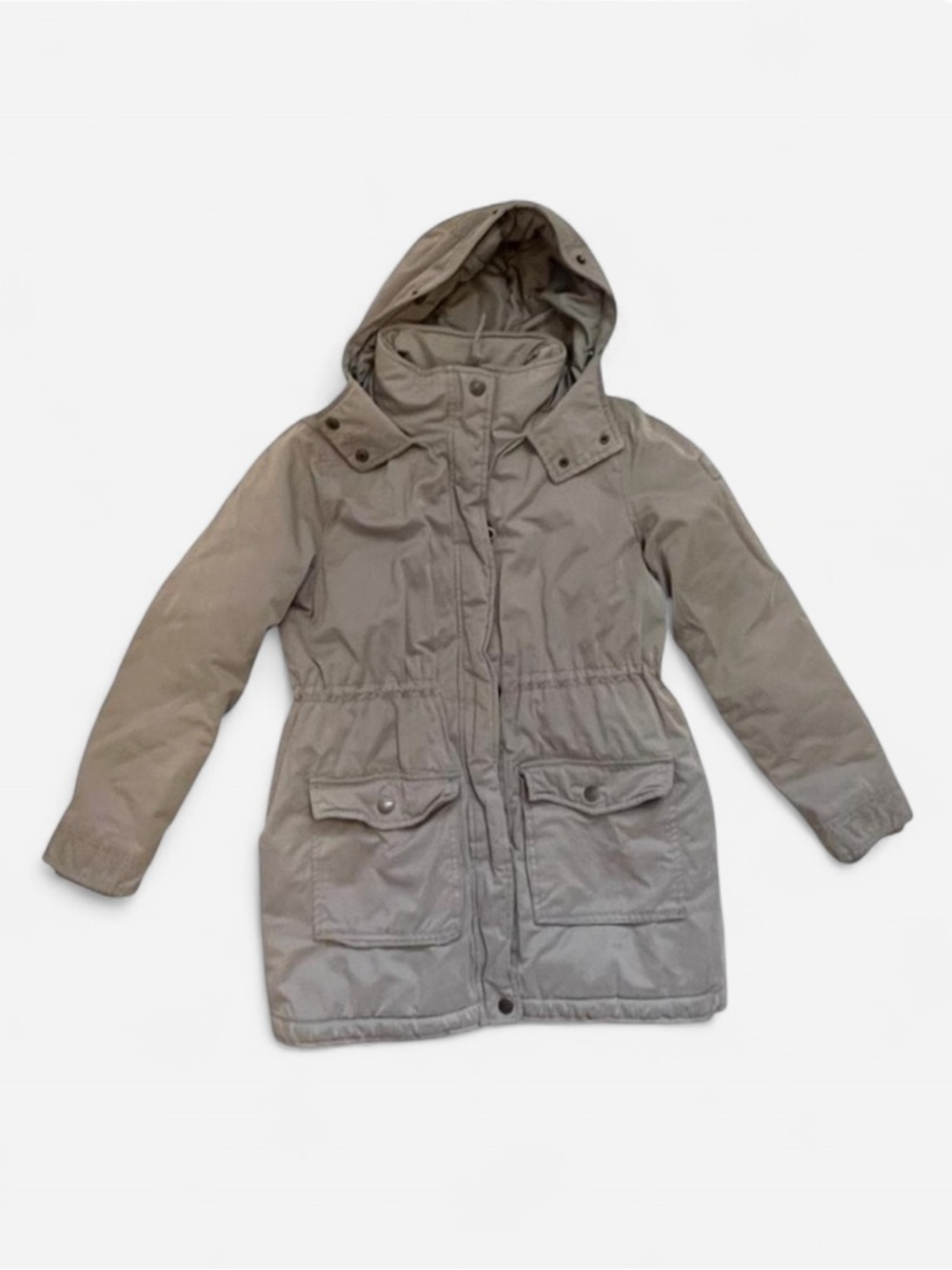 Abercrombie & Fitch Kids Hooded Parka in Taupe Gray Size 13-14
